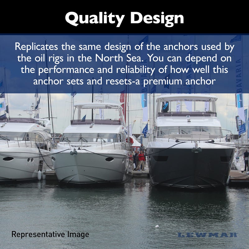Lewmar Galvanized Steel Claw Anchor 2.2 lbs. for Boats 13'-20', Bruce-Style Claw for Quick Setting, Bow Roller Compatible - 2020202241 - Image 4